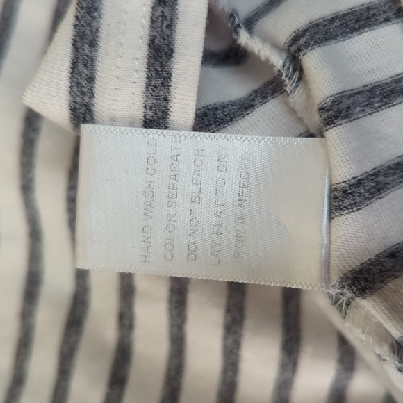 Le Lis Striped Boxy Tank Shirt White Gray S nautical preppy casual classic - Picture 7 of 7